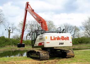 Link-Belt long reach excavator rental